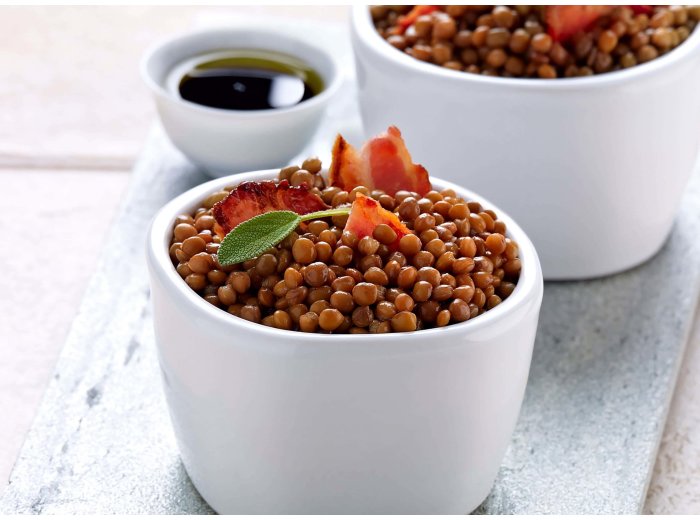 Lentilles cuisinées