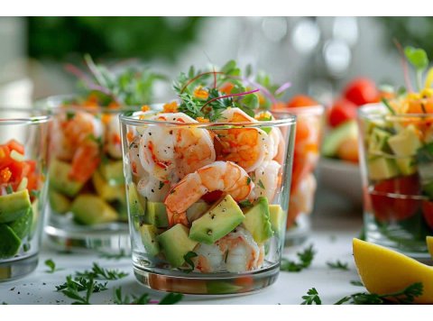 Verrine Avocat-Crevette